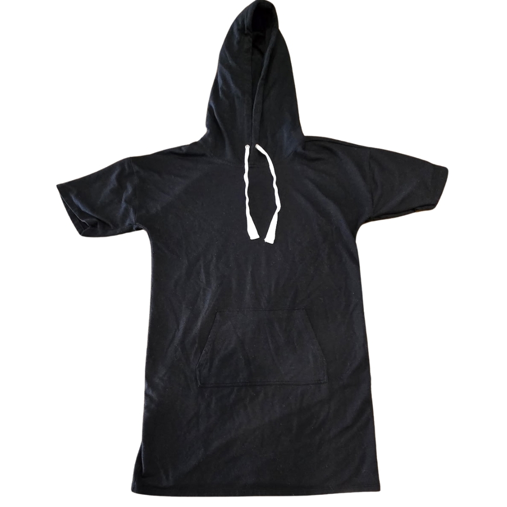 Material Girl Black Muscle Tee with Hood
